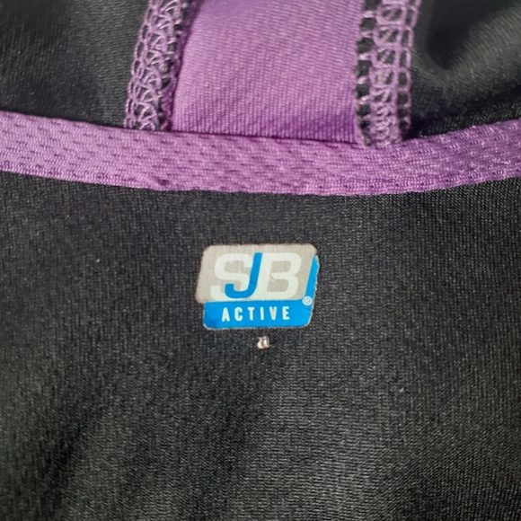 SJB Active women's purple/black long sleeve zip-up hoodie size XL - Picture 4 of 8